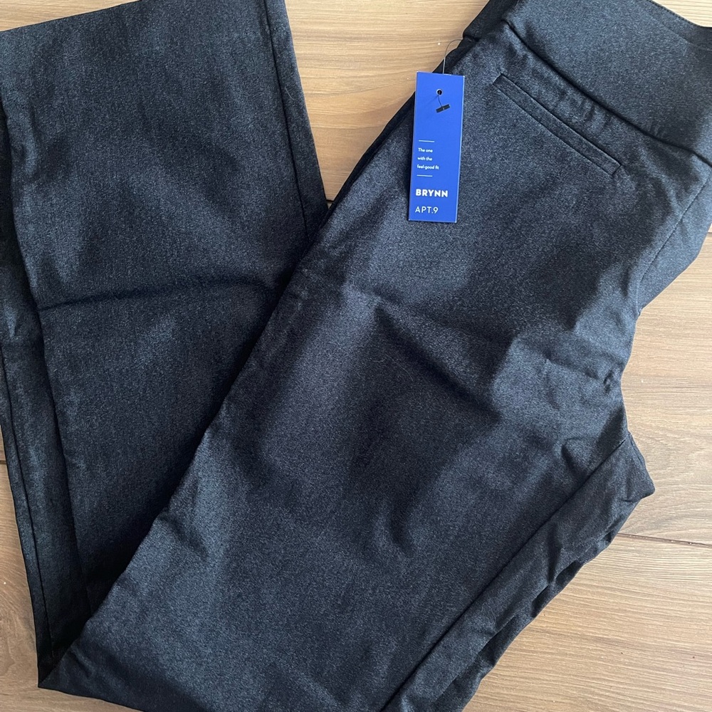 NWT Apt. 9 Charcoal Bootcut Slacks